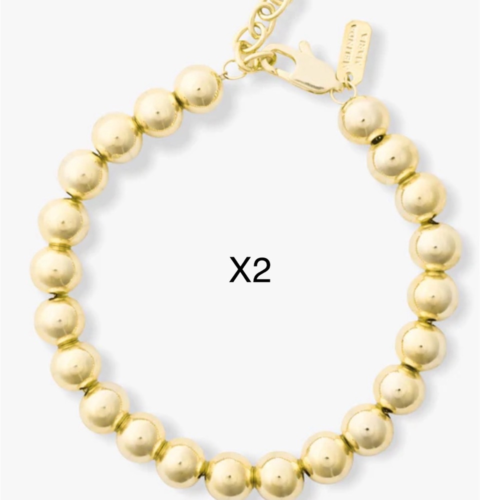 2 Melinda Maria Gold Life’s a Ball Bracelets